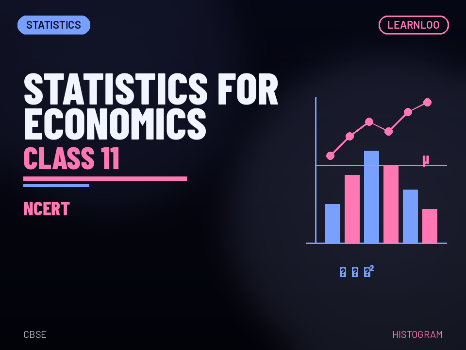 Cover for Statistics for Economics - Class 11 · NCERT